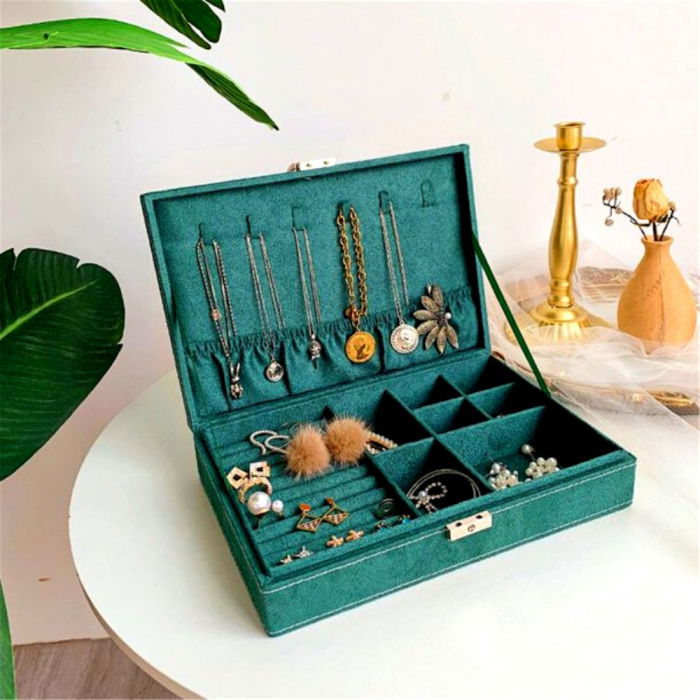 Cutie de bijuterii, verde, 29x19x6.5cm, Superba [1]