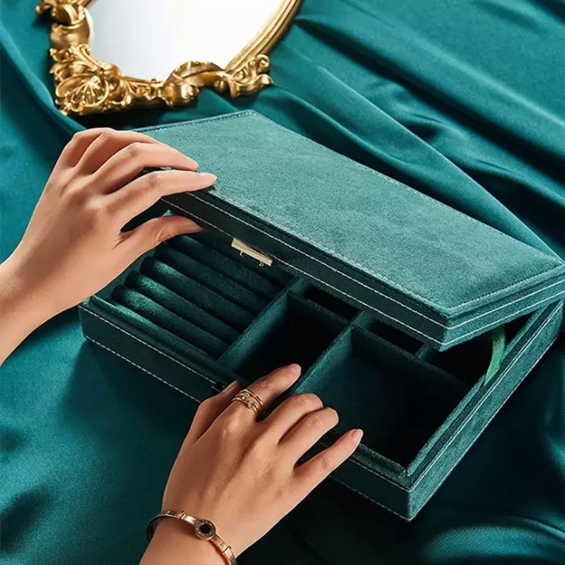 Cutie de bijuterii, verde, 29x19x6.5cm, Superba [7]