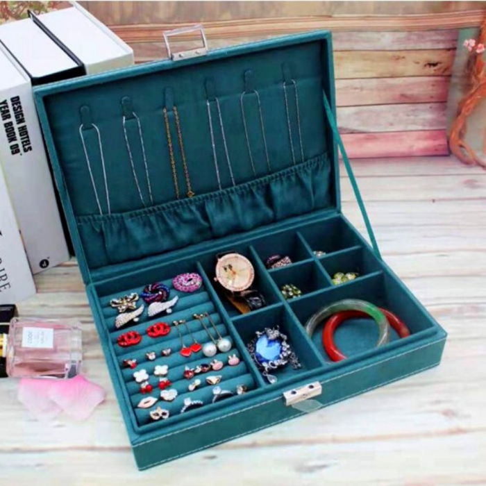 Cutie de bijuterii, verde, 29x19x6.5cm, Superba [9]