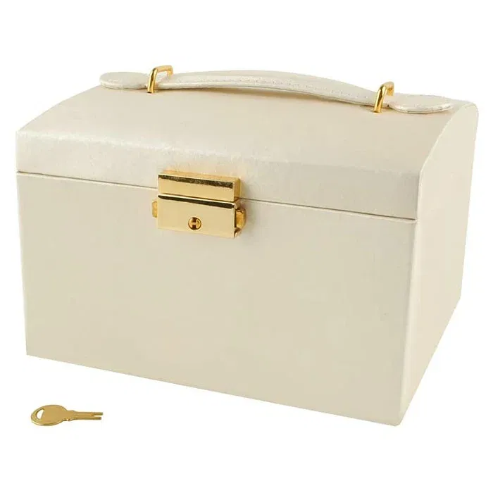 Cutie de bijuterii XL cu oglinda, cheita si 20 compartimente [11]