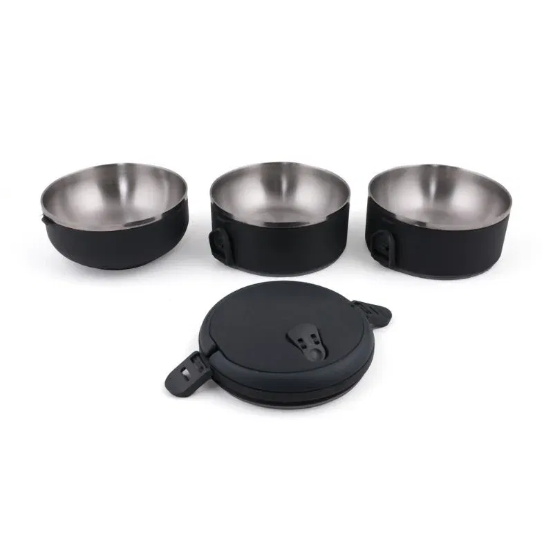 Cutie de pranz cu 3 compartimente Negru [3]