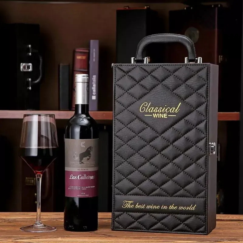 Cutie de vin Deluxe pentru 2 sticle cu accesorii de vin incluse Classical Wine [6]