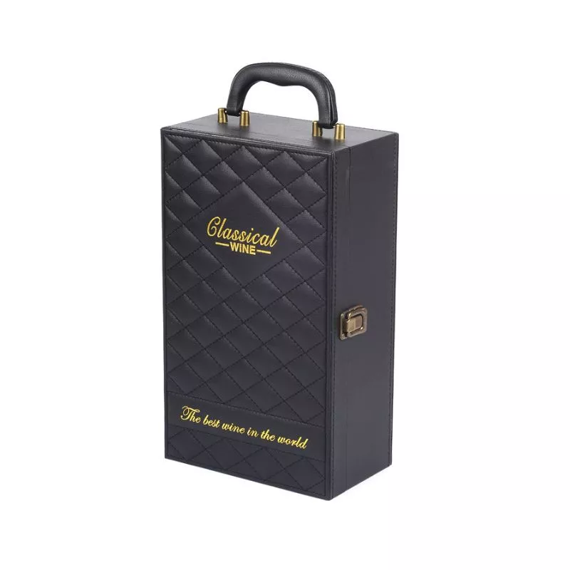 Cutie de vin Deluxe pentru 2 sticle cu accesorii de vin incluse Classical Wine [11]