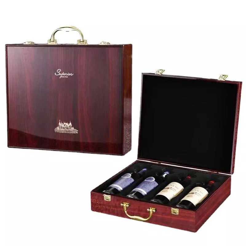 Cutie de vin XL Wood Deluxe pentru 4 sticle Grandeur [3]