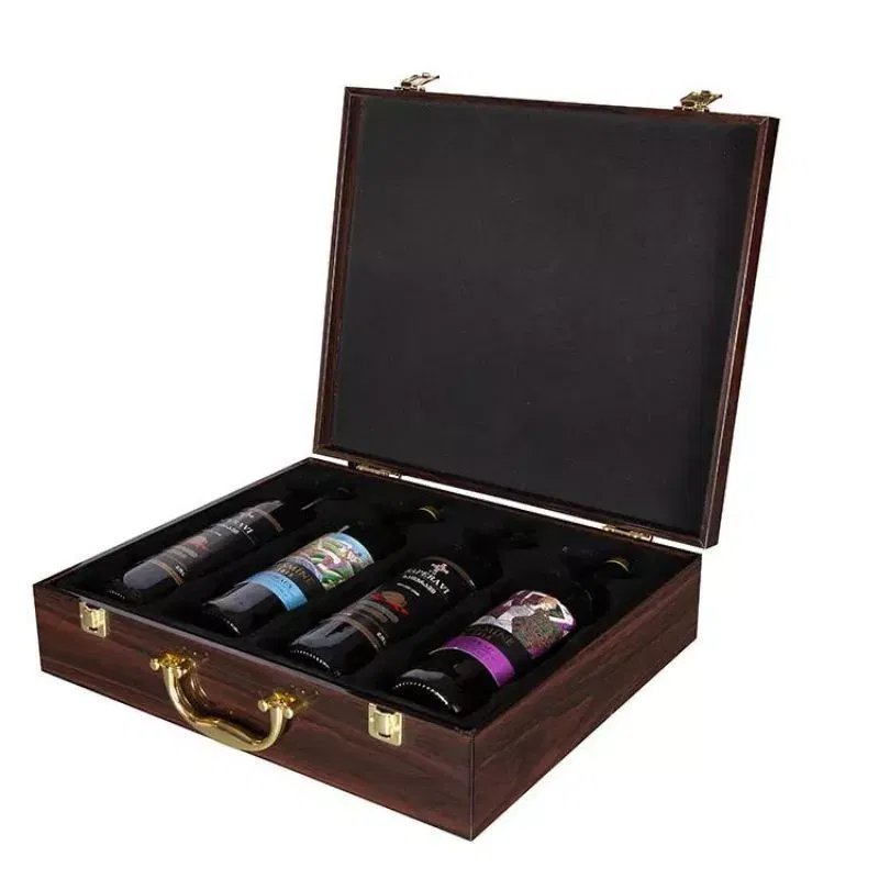 Cutie de vin XL Wood Deluxe pentru 4 sticle Majesty [6]