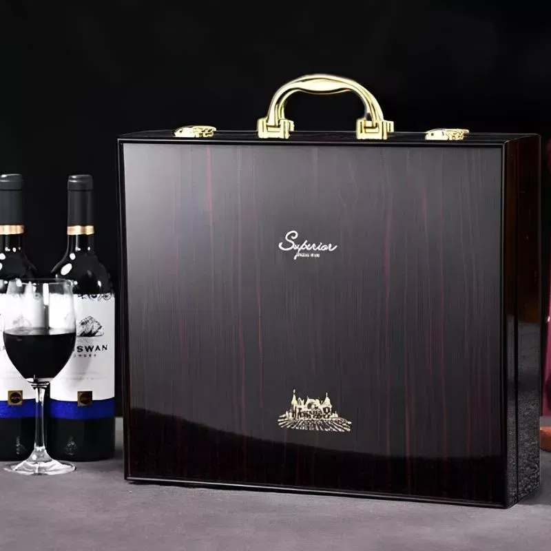 Cutie de vin XL Wood Deluxe pentru 4 sticle Majesty [4]