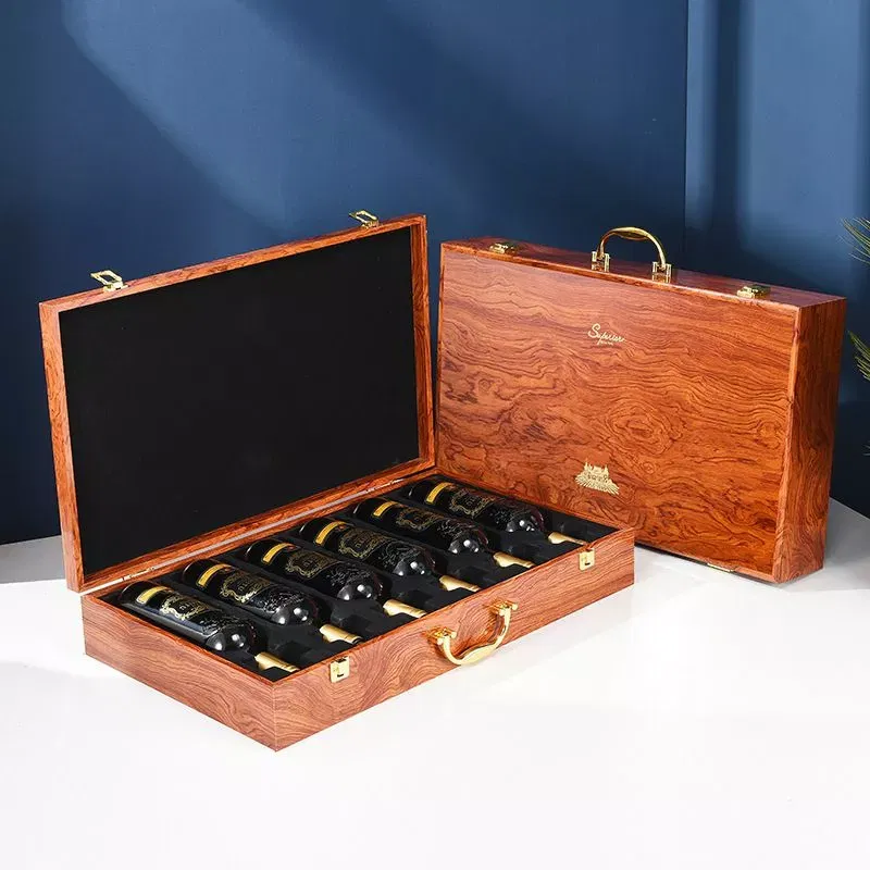 Cutie de vin XXL Wood Deluxe pentru 6 sticle Supreme [1]