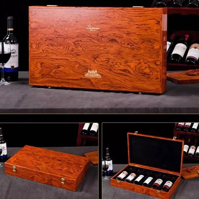 Cutie de vin XXL Wood Deluxe pentru 6 sticle Supreme [4]