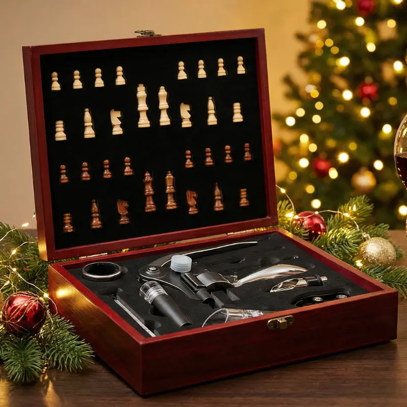 Set sah si accesorii vin, Caseta Deluxe [2]