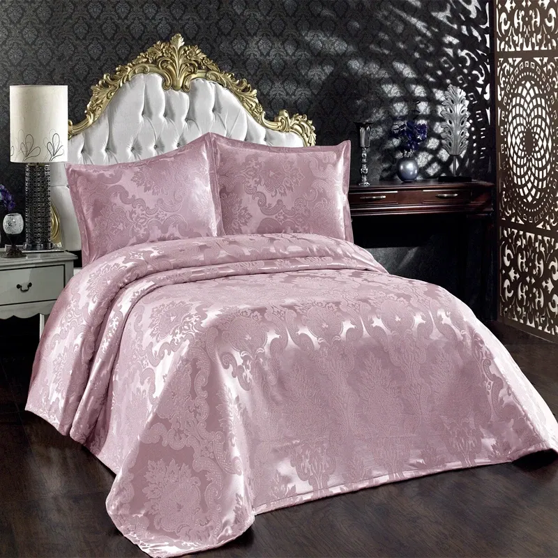 Cuvertura bumbac Beste - Roz pudrat, 240x260 cm, 2 fete de perna [1]