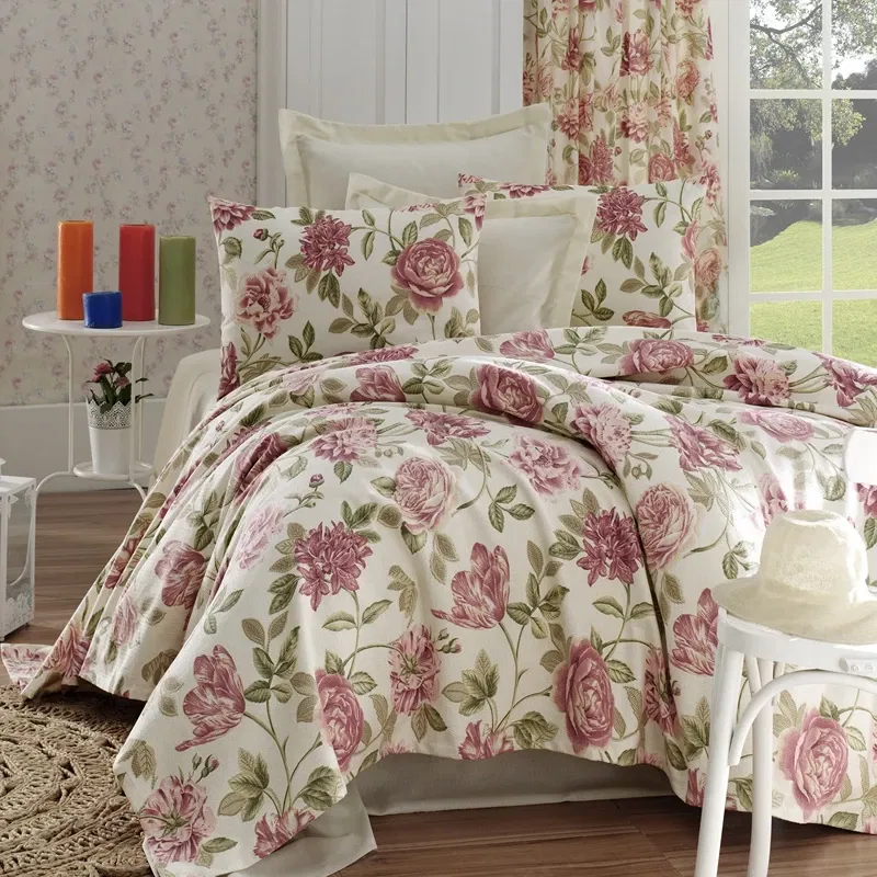 Cuvertura bumbac Care - Roz, 160x235 cm [1]