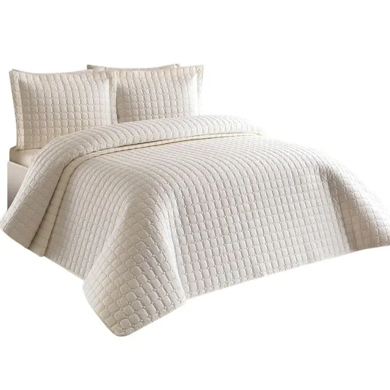 Cuvertura matlasata Estiva - Crem, 250x260 cm, 2 fete de perna [2]