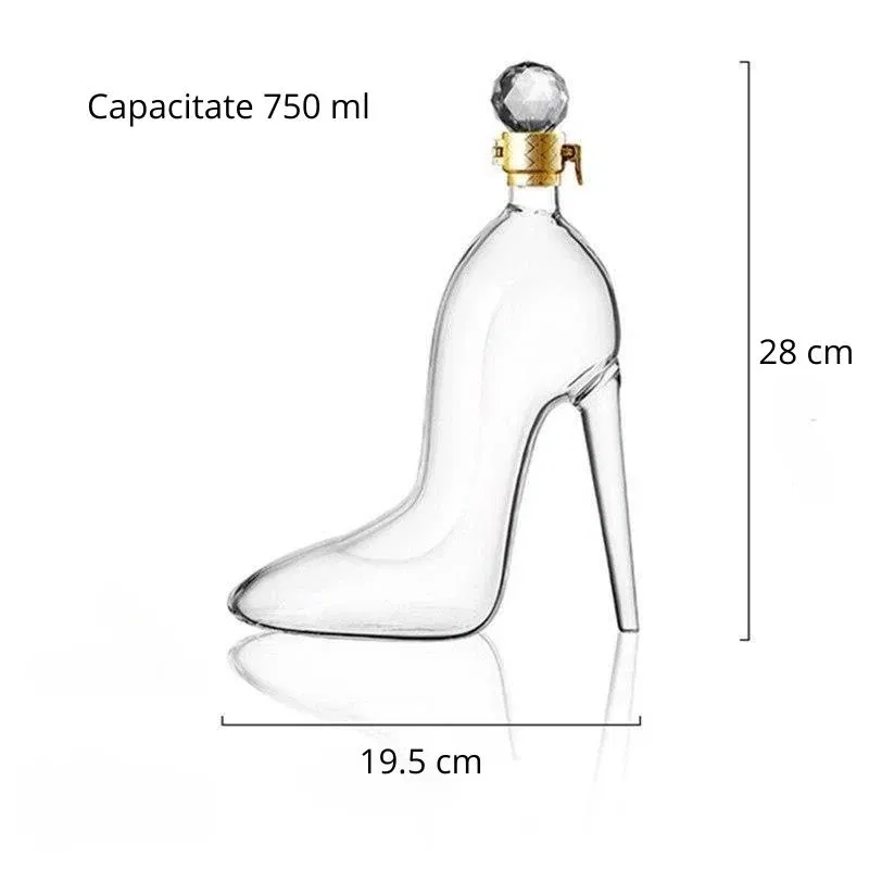 Decantor bauturi Glam Heel, 750 ml [5]