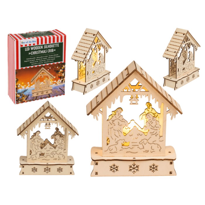 Decoratiune din lemn cu LED pentru Craciun [5]