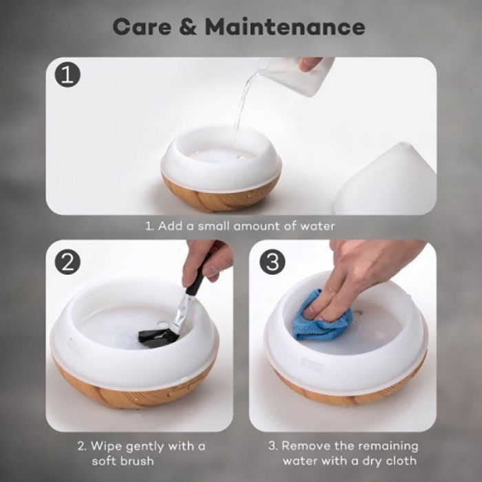 Difuzor aromaterapie AJ-AD001, 300ml, LED 7 culori [6]