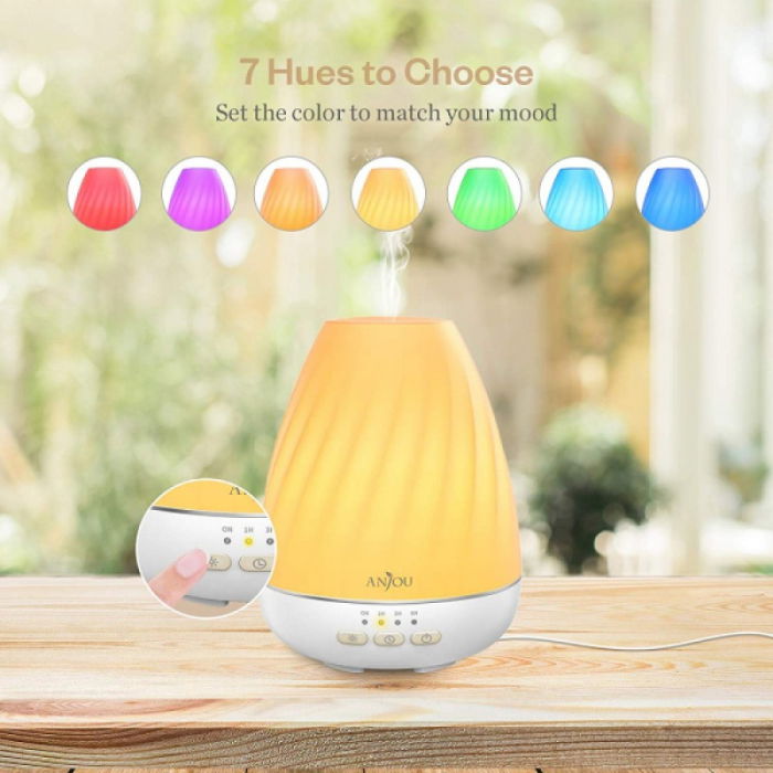 Difuzor aromaterapie Anjou ADA003, 200ml, LED 7 culori [2]