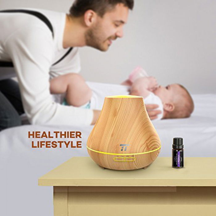 Difuzor Aromaterapie uleiuri esentiale TaoTronics TT-AD004, 400ml, LED, 7 culori [2]