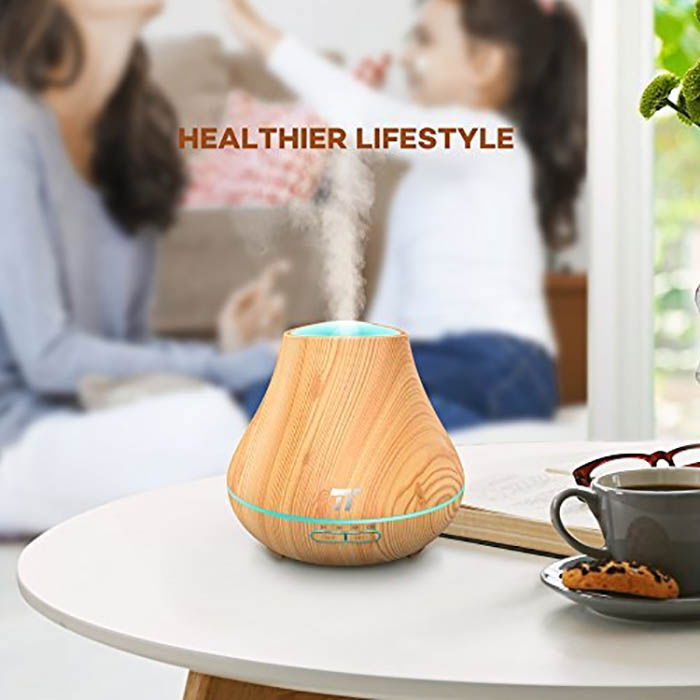 Difuzor Aromaterapie uleiuri esentiale TaoTronics TT-AD004, 400ml, LED, 7 culori [3]