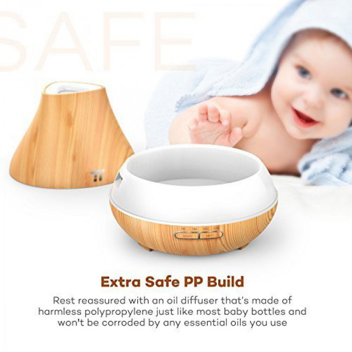 Difuzor Aromaterapie uleiuri esentiale TaoTronics TT-AD004, 400ml, LED, 7 culori [5]