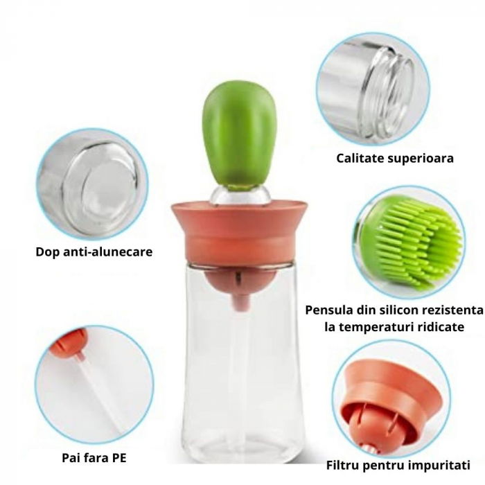 Dispenser Ulei 2 in 1, cu pensula din silicon [18]