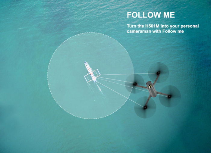 Drona Follow Me Camera HD, cu GPS si Waypoint [4]