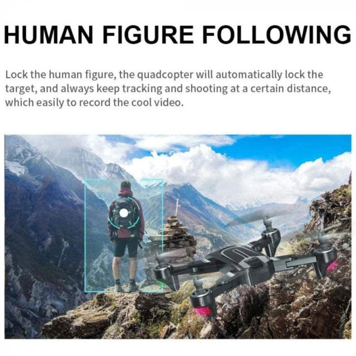 Drona Smart Visuo cu gps, Follow-Me, camera 4K cu transmisie live pe smartphone [11]