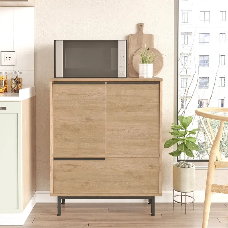 Dulap bucatarie nuc cu picioare metalice 74,8x90,4 cm [6]