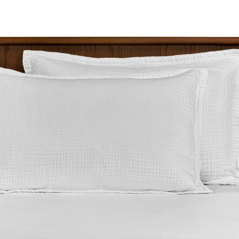 Fata de perna bumbac Gauze - Alb, 50x70 cm [1]