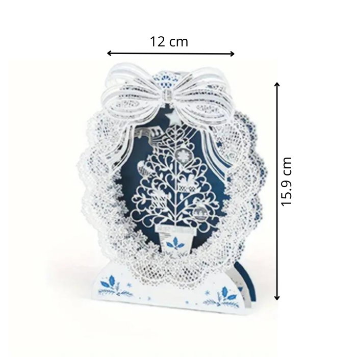 Felicitare de Craciun 3D cu Design Dantelat [6]