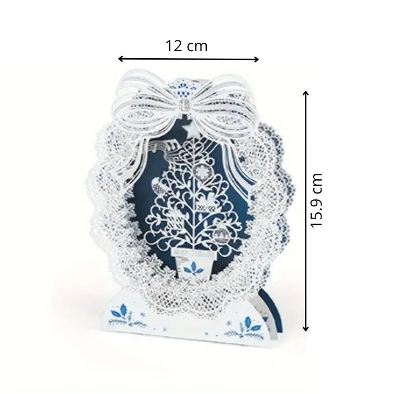 Felicitare de Craciun 3D cu Design Dantelat [6]