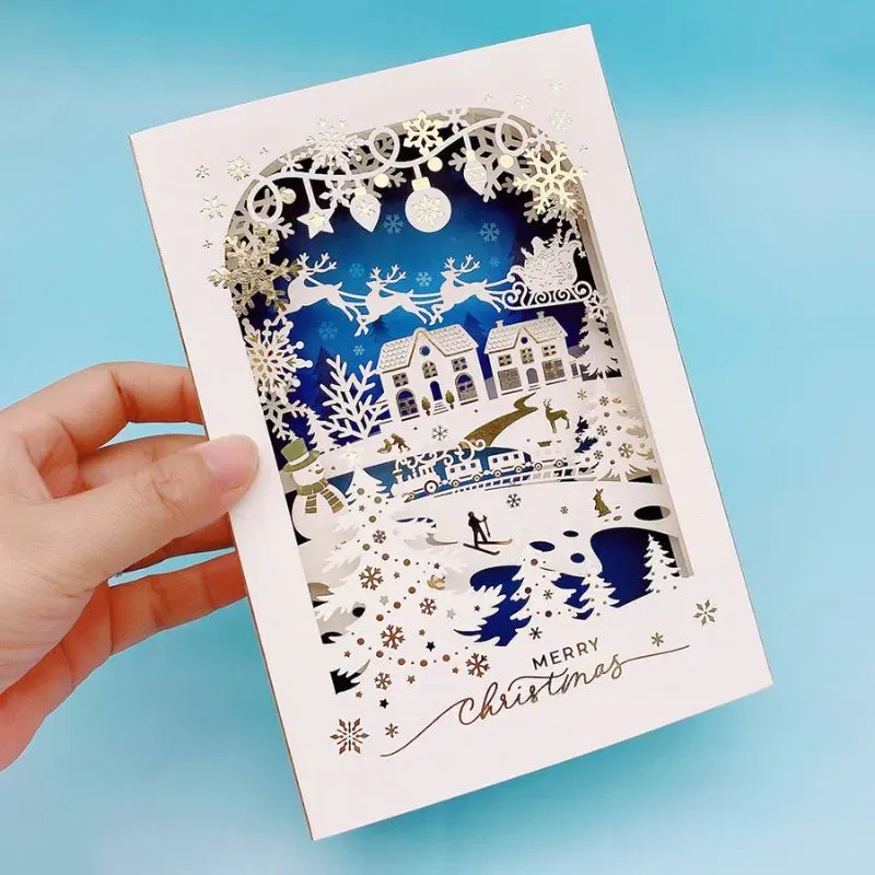 Felicitare de Craciun 3D Noapte de vis [2]