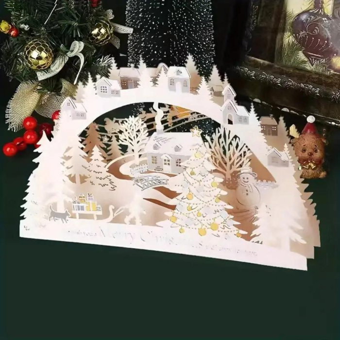 Felicitare de Craciun 3D Oras de poveste [2]