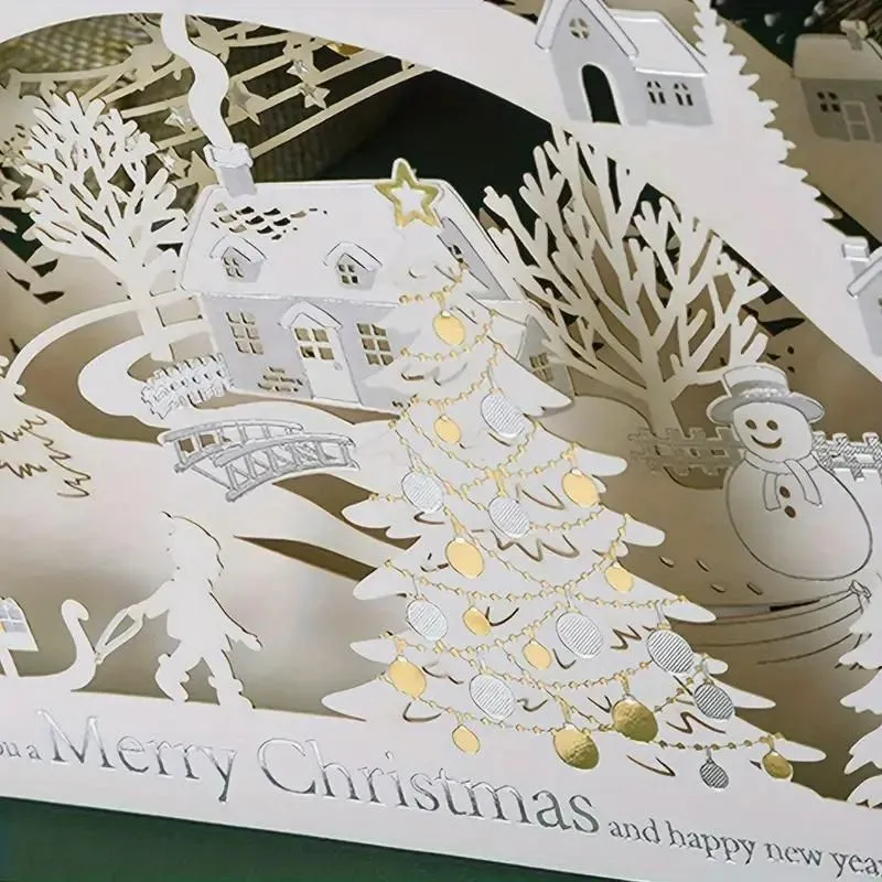 Felicitare de Craciun 3D Oras de poveste [3]