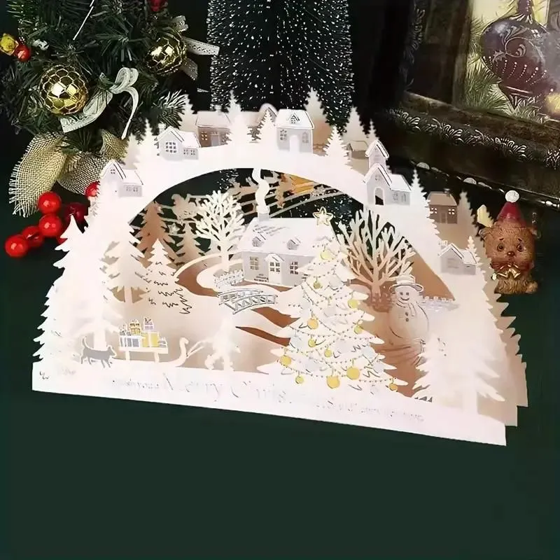 Felicitare de Craciun 3D Oras de poveste [2]