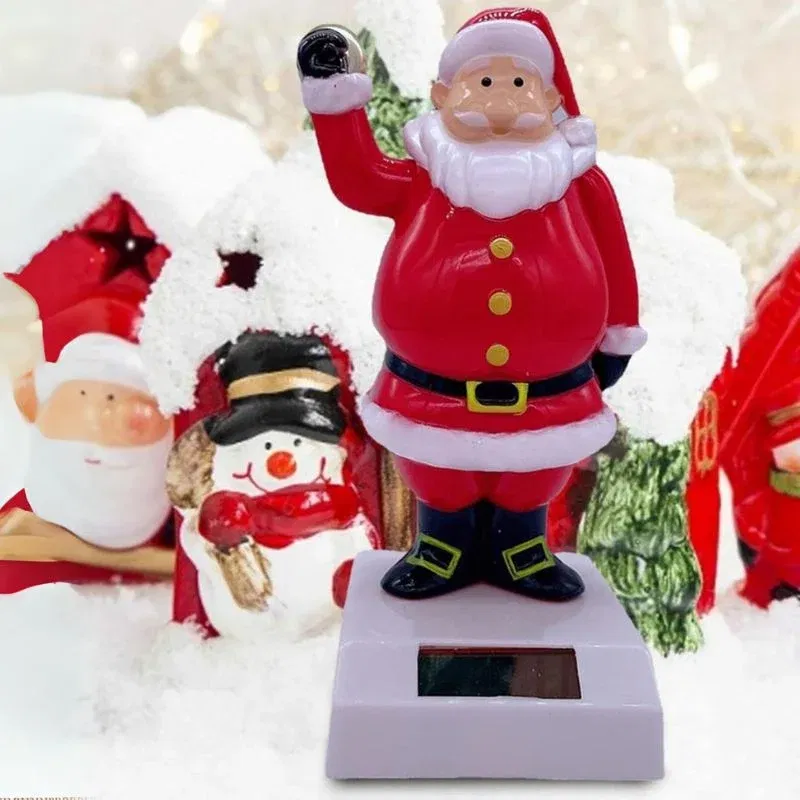 Figurina solara Mos Craciun cu clopotel [3]