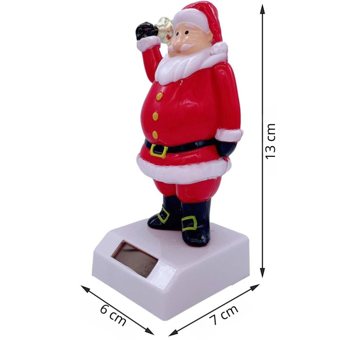 Figurina solara Mos Craciun cu clopotel [7]