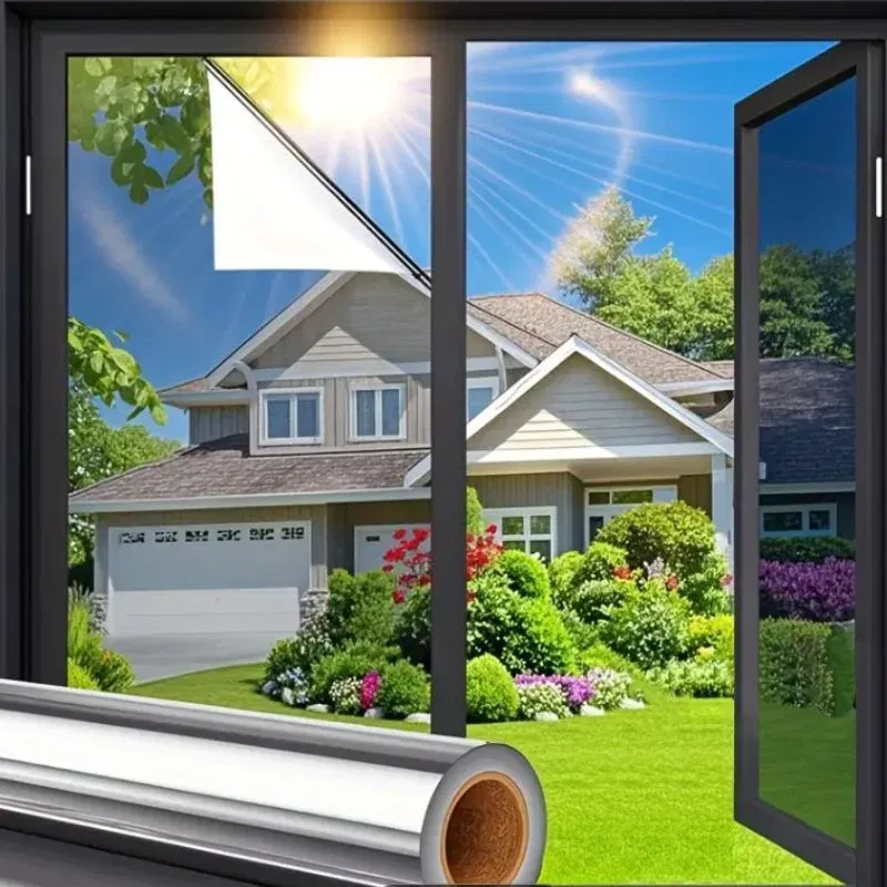 Folie reflexiva pentru geamuri, cu efect de oglinda si protectie solara [4]