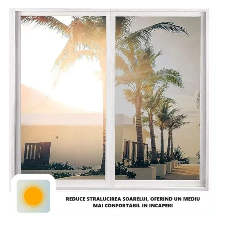 Folie reflexiva pentru geamuri, cu efect de oglinda si protectie solara [11]