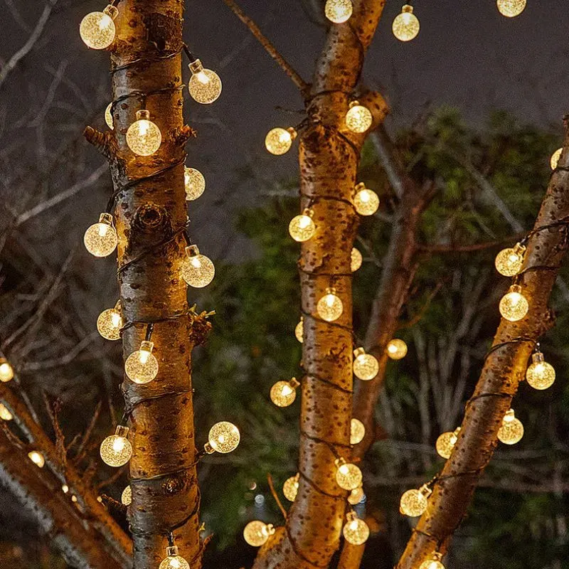 Ghirlanda solara cu 100 becuri LED Warm light [5]