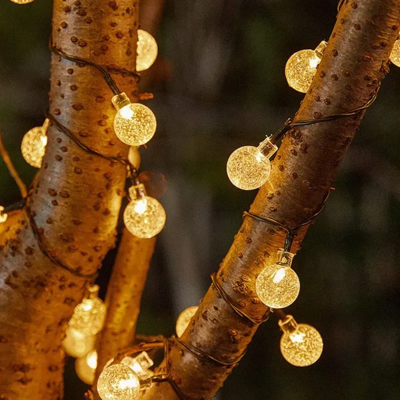 Ghirlanda solara cu 100 becuri LED Warm light [4]