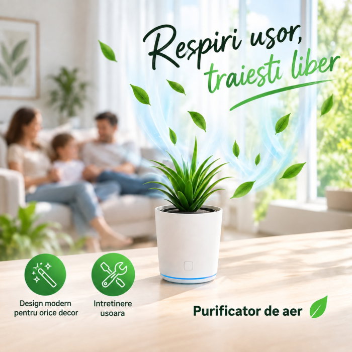 Ghiveci purificator de aer cu USB [10]