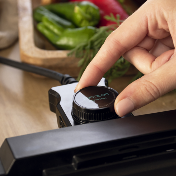 Gratar electric 2000W, cu platou din bambus [5]