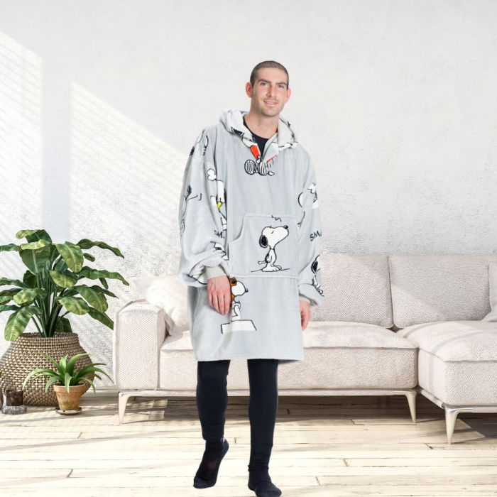 Hanorac patura cu gluga, Funny Snoopy, 240g/mp [4]