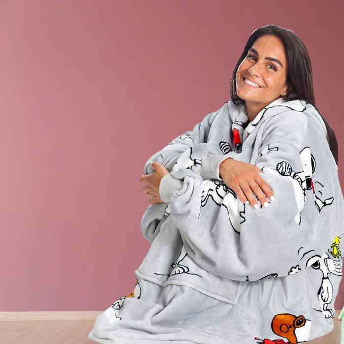 Hanorac patura cu gluga, Funny Snoopy, 240g/mp [5]