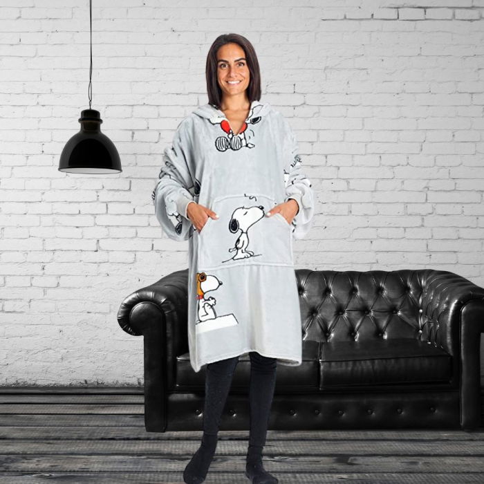 Hanorac patura cu gluga, Funny Snoopy, 240g/mp [1]