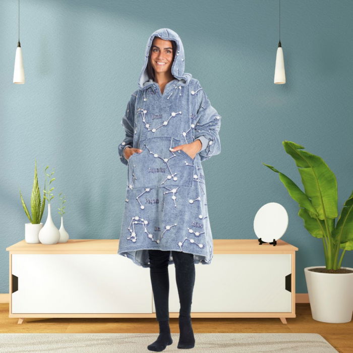 Hanorac patura cu gluga, Iluminat, Constelatii, 240g/mp [1]