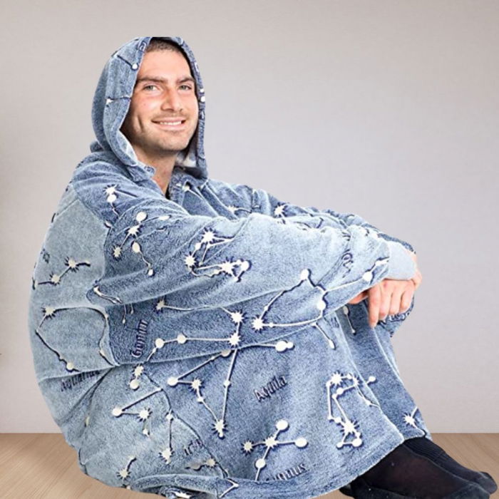 Hanorac patura cu gluga, Iluminat, Constelatii, 240g/mp [4]