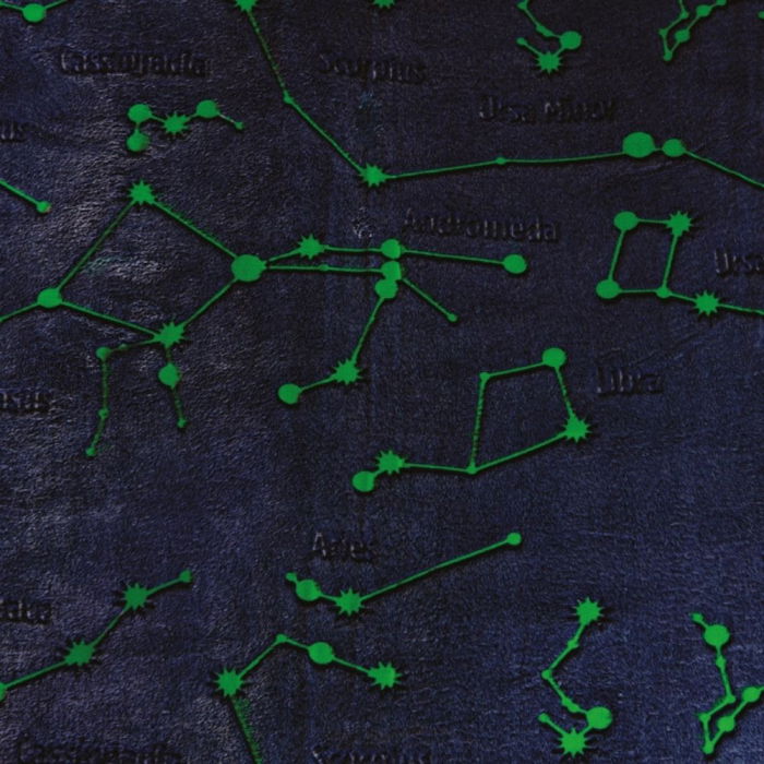 Hanorac patura cu gluga pentru copii, Iluminat, Constelatii, 240g/mp [2]