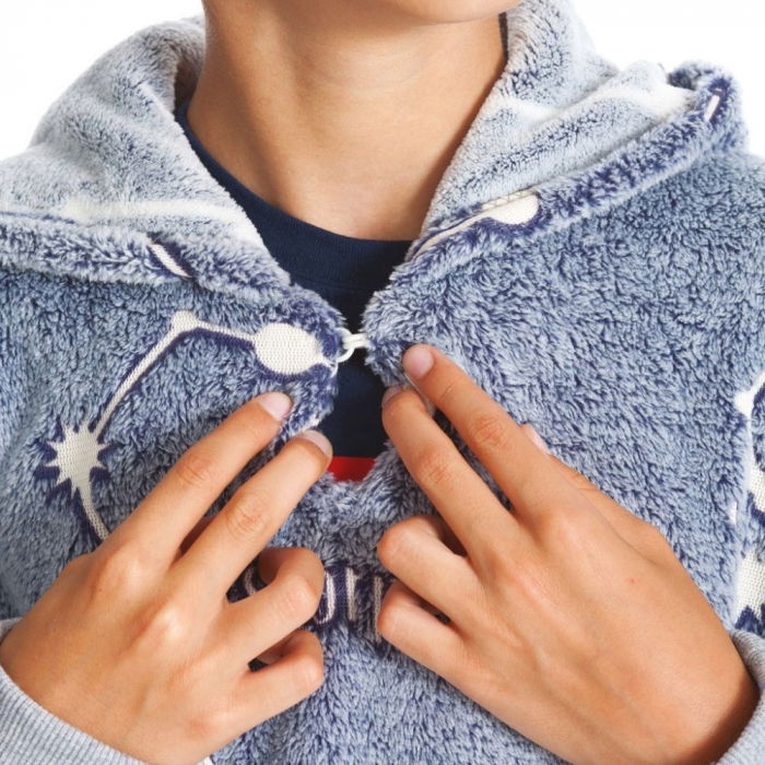 Hanorac patura cu gluga pentru copii, Iluminat, Constelatii, 240g/mp [6]