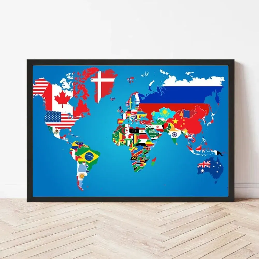 Harta lumii razuibila cu steaguri [2]